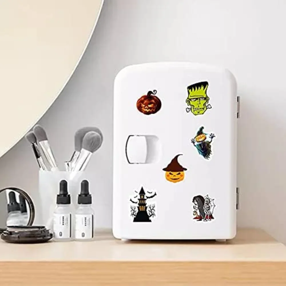 Colorful 100PCS Vinyl Halloween Pumpkin Theme Stickers for Festive Celebrations
